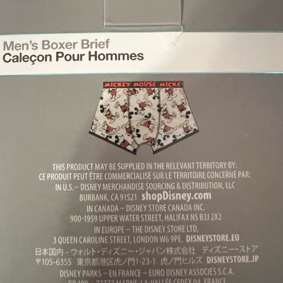 NWT boxer briefs Disney size small - Picture 3 of 4